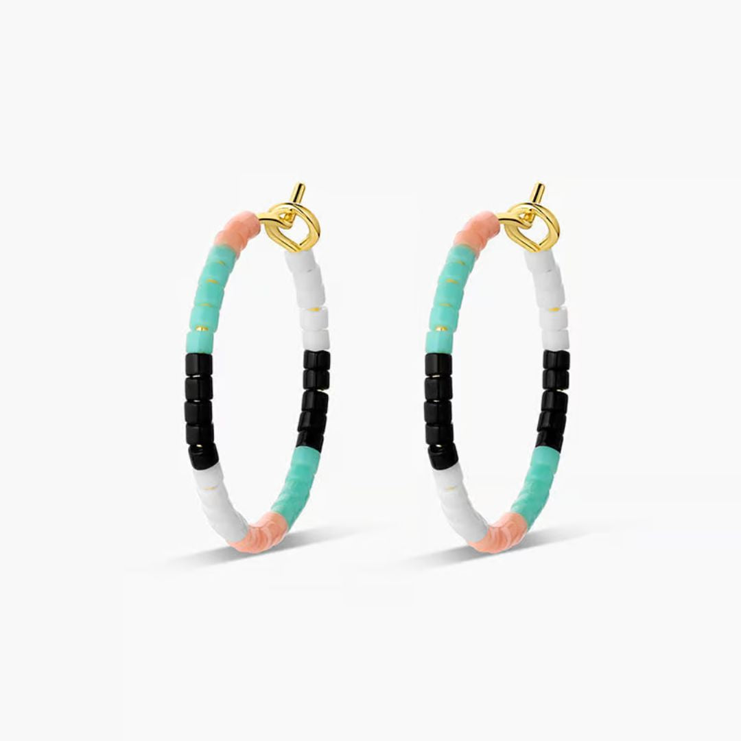 Gigi Stripe Hoops