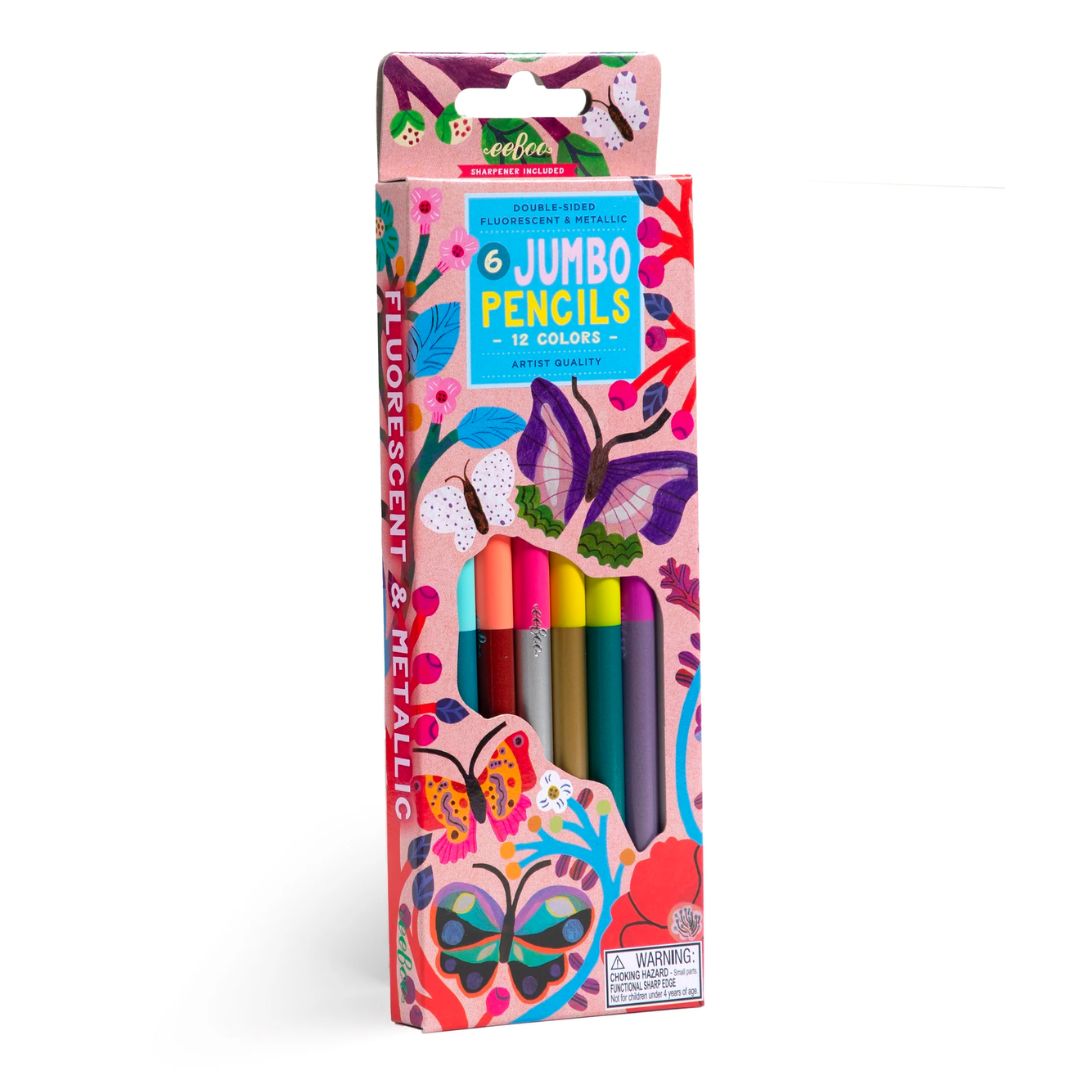 Eeboo Jumbo Double-sided Pencil Set of 6