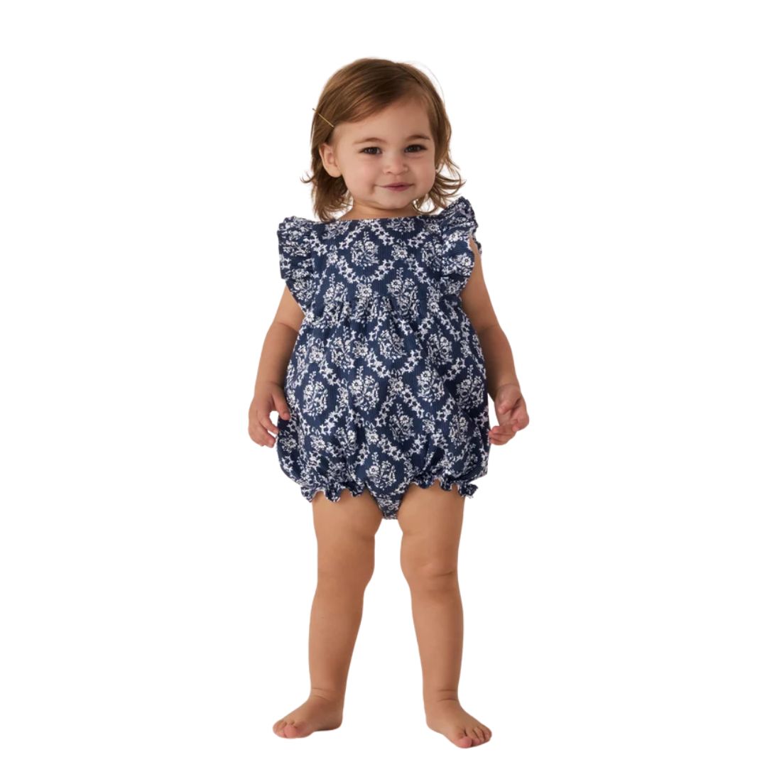 Children's Twill Ruffled Romper