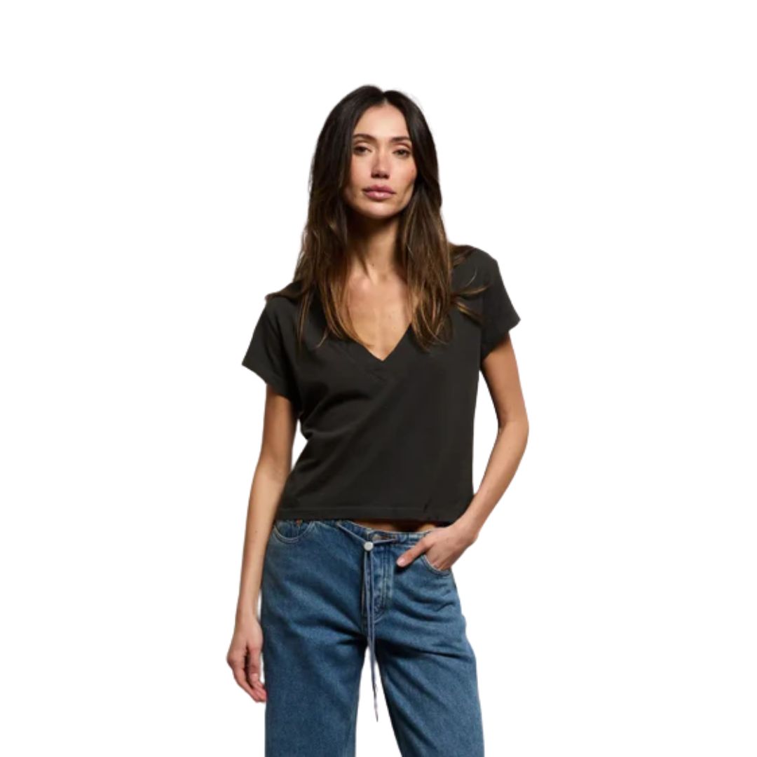 Alanis Cotton V Neck Tee