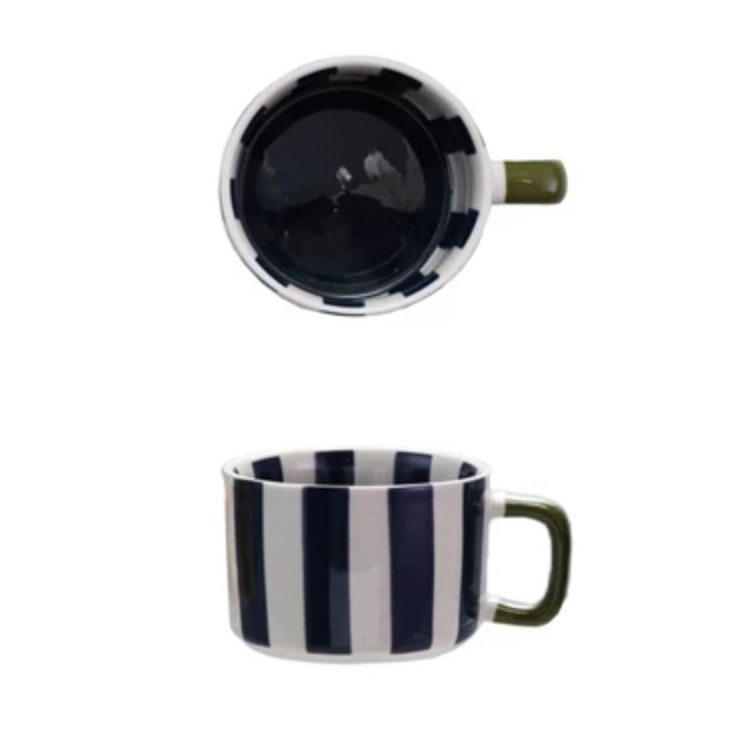 Stripe Stoneware Mug