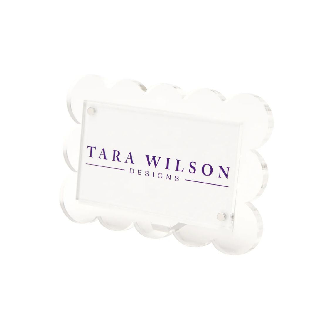 Acrylic Scallop Place Card Holder