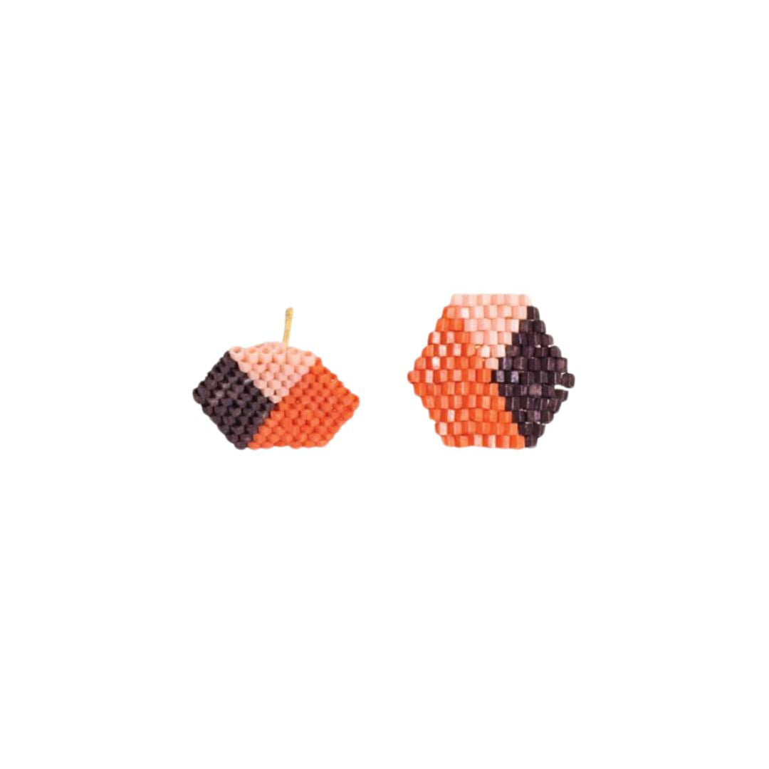 Casey Hexagon Post Earrings