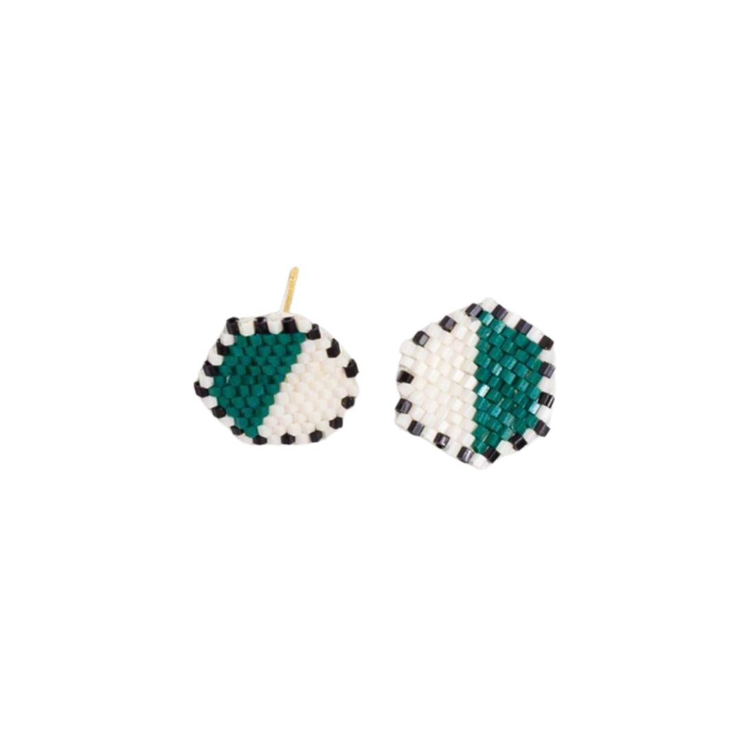 Casey Hexagon Post Earrings