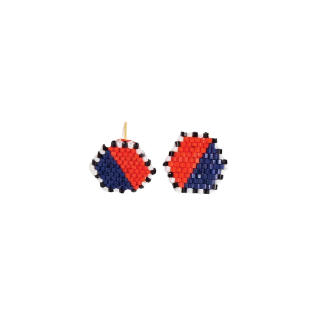 Casey Hexagon Post Earrings