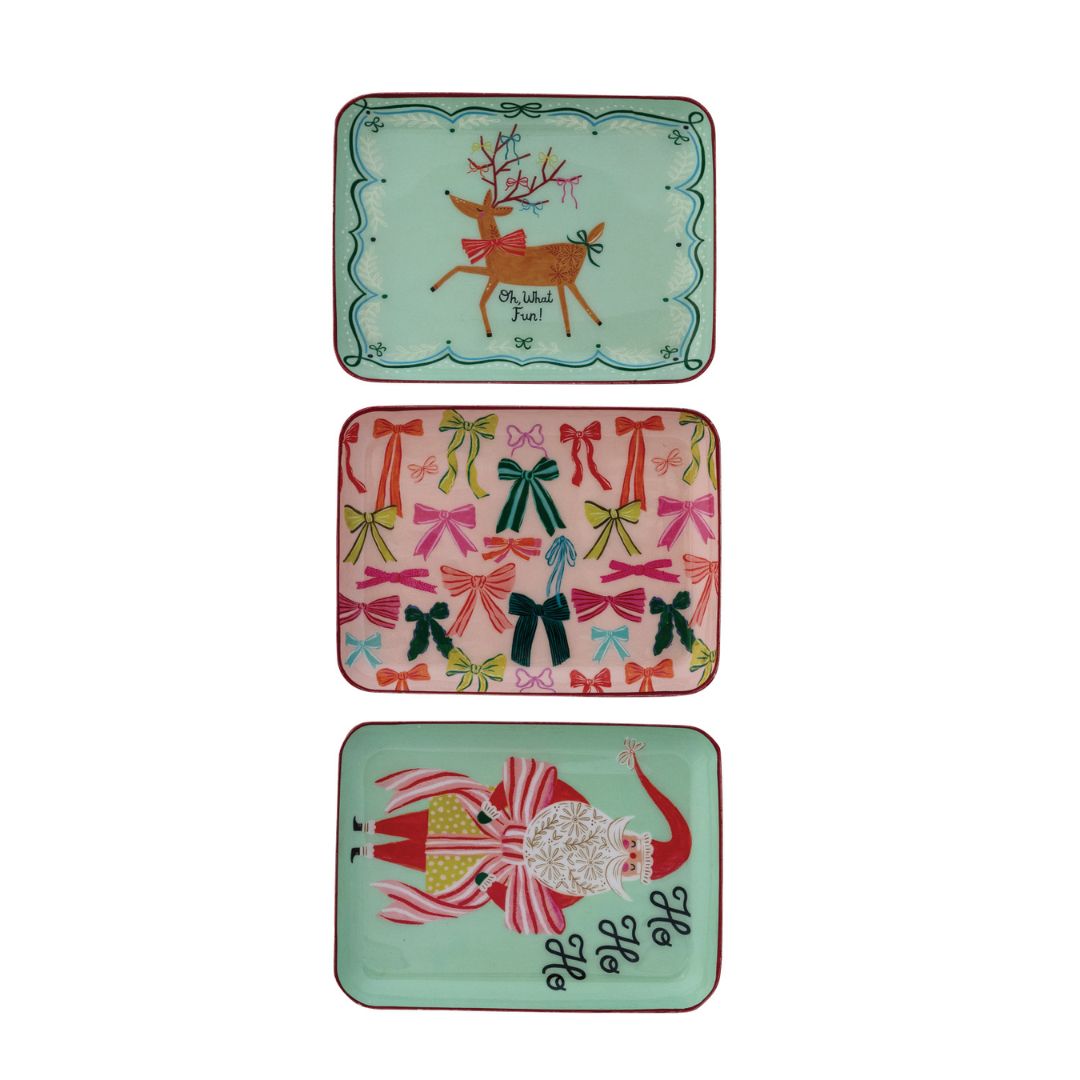 Small Metal Tray w/ Holiday Icon