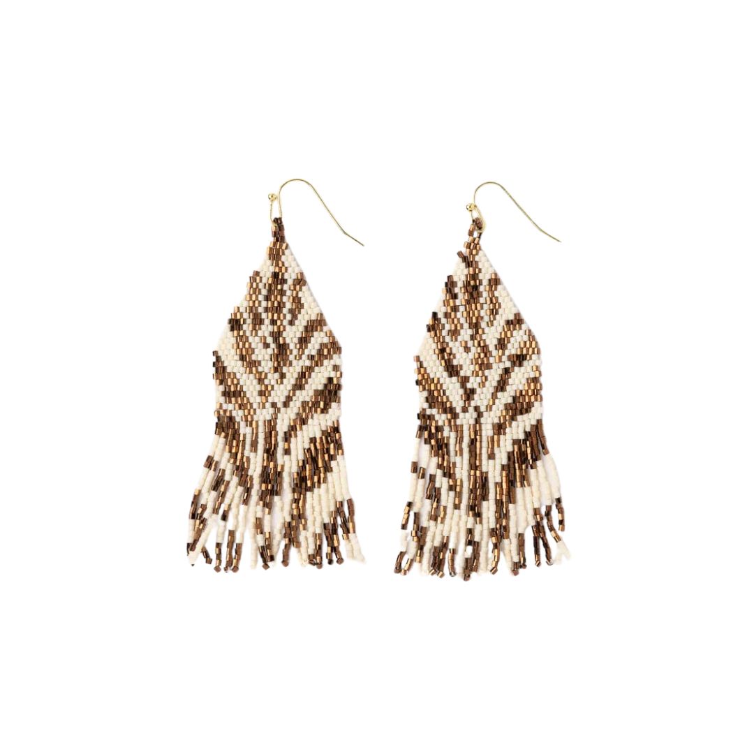 Ink & Alloy Delilah Zebra Print Earrings