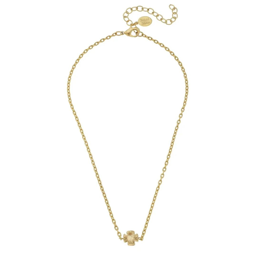 Mini Gold Cross on Chain Necklace