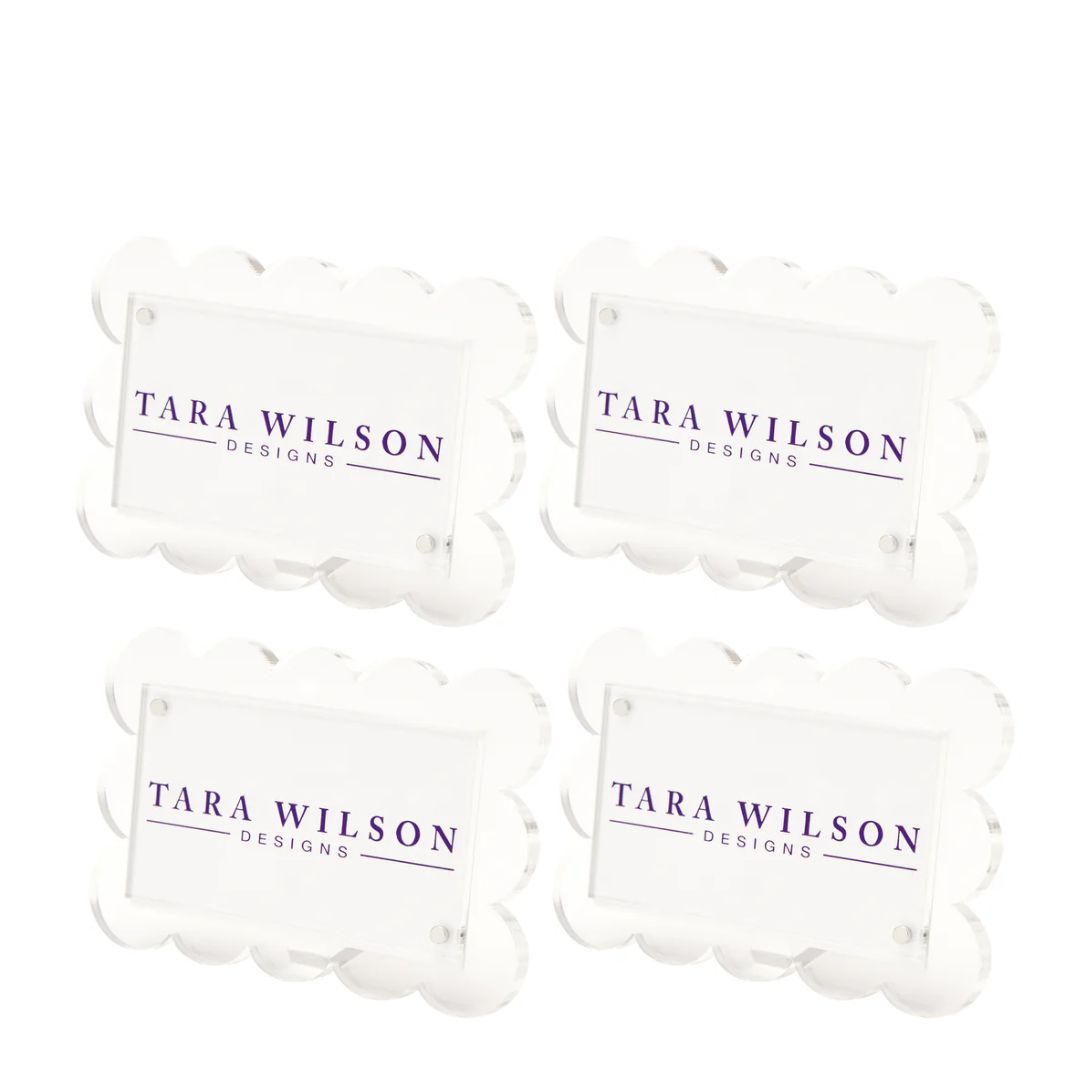 Rectangle Scallop Place Card Holder