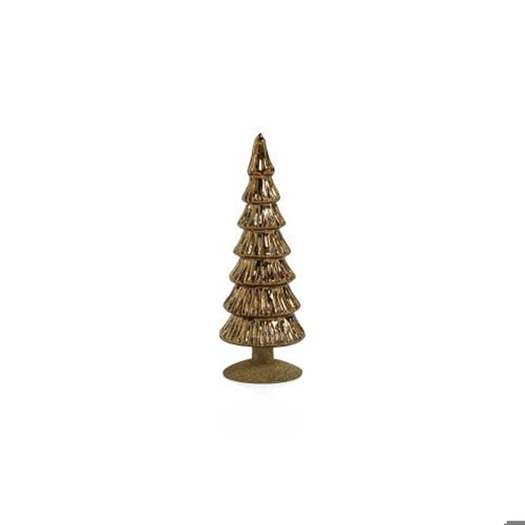 Miramonti Glass Tree on Gold Glitter Base-Gold, 10