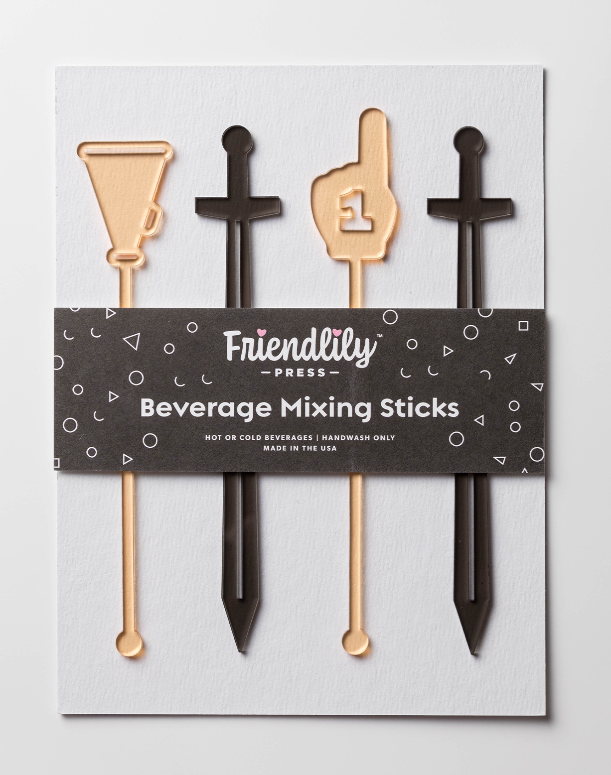 Friendlily Press Collegiate Drink Stirrers