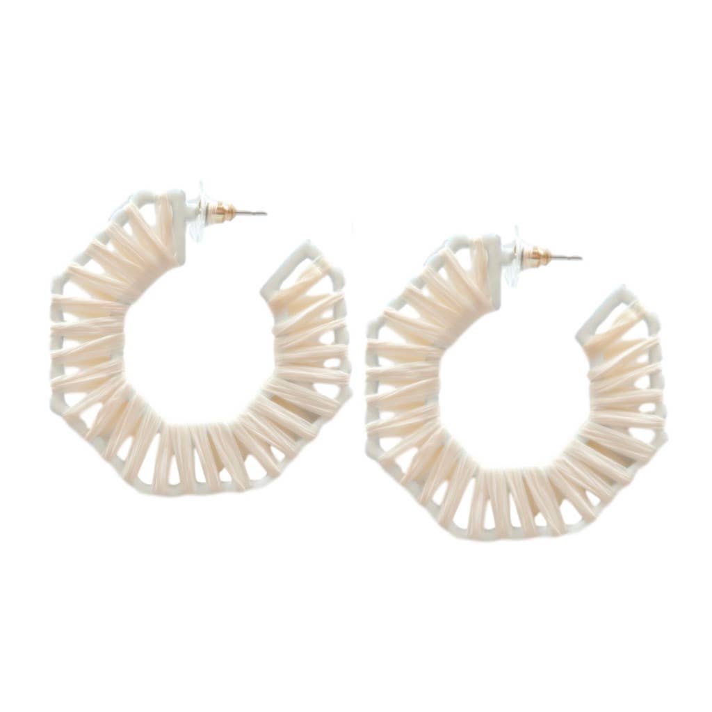 Calypso Raffia Hoops