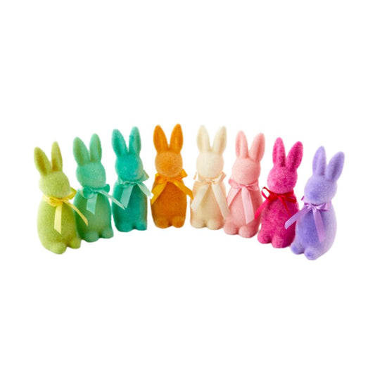 Flocked Pastel Button Nose Bunny Small