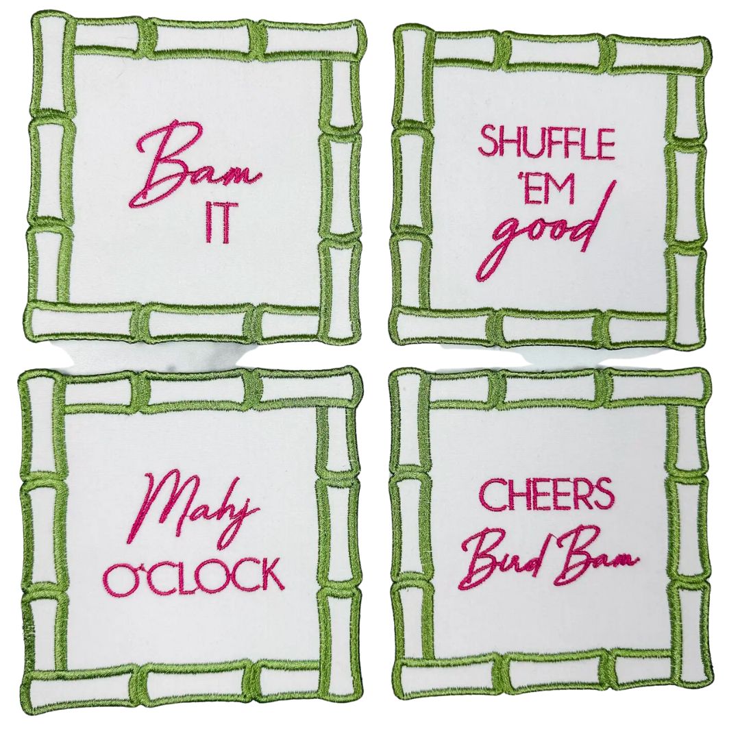 Bamboo Mahjong Cocktail Napkins