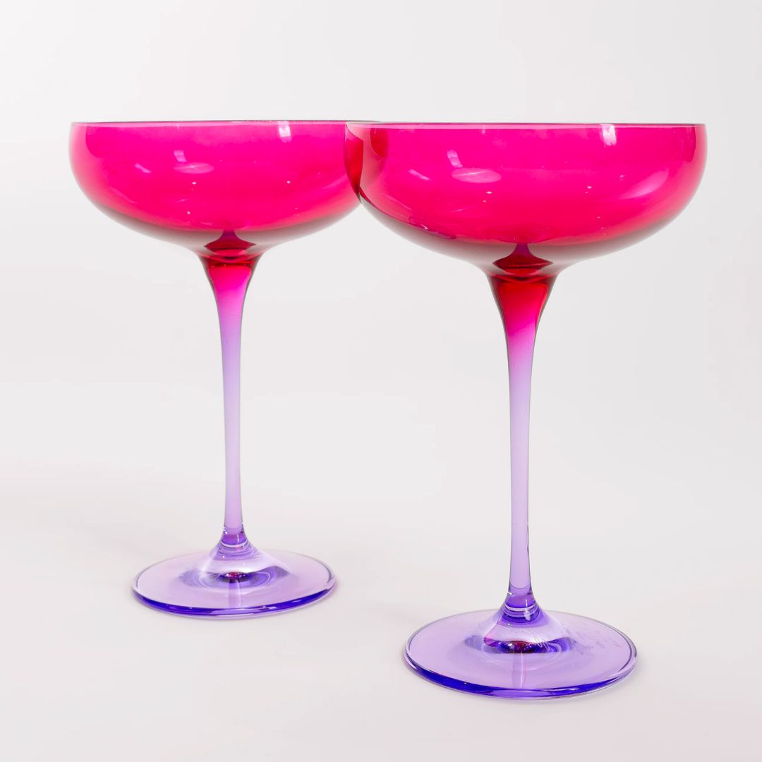 Estelle Colored Champagne Coupe Set of 2