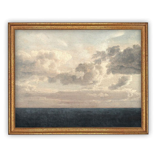 Framed Coastal Beach Seascape Art