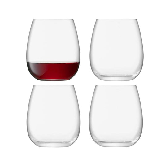 Borough Stemless Clear Glass Set of 4