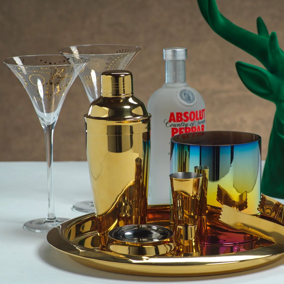 Stainless Steel Gold Cocktail Shaker