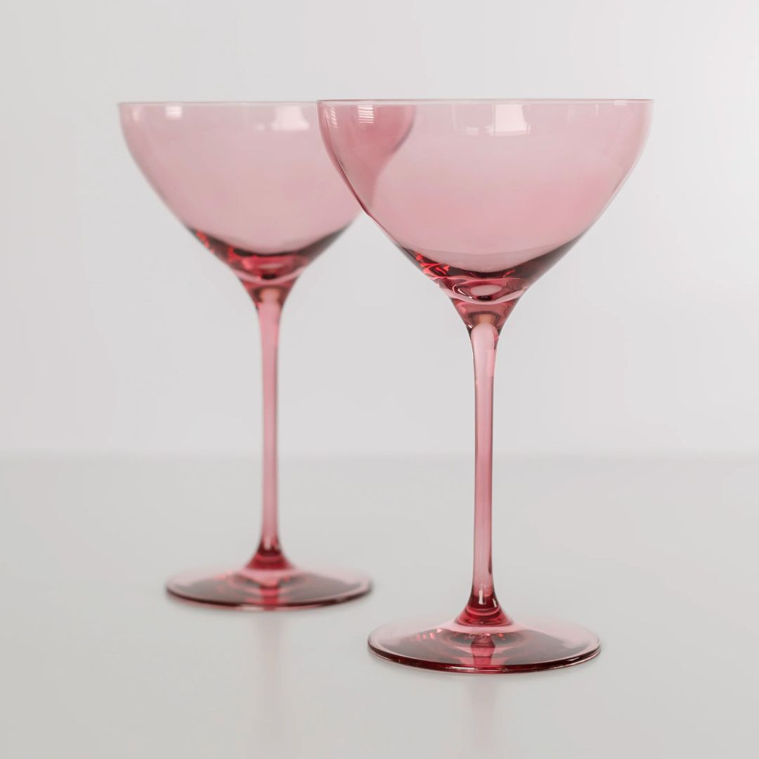 Estelle Colored Glass Martini Glass Set of 2