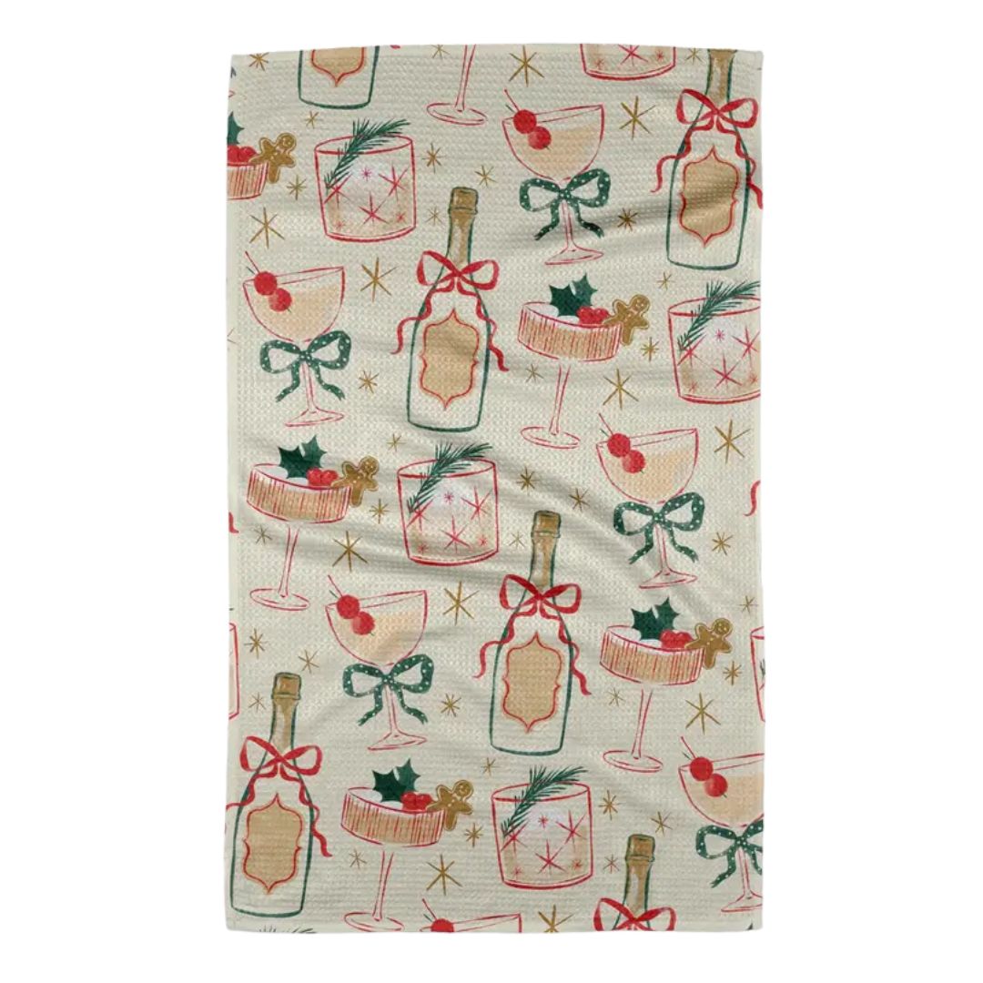 Geometry Holiday Tea Towel