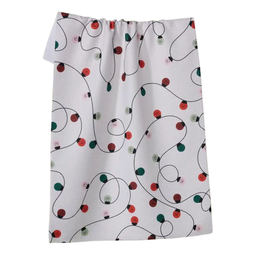 Geometry Holiday Tea Towel