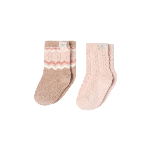 Barefoot Dreams CozyChic Ultra Lite® Baby Fairisle Sock Set