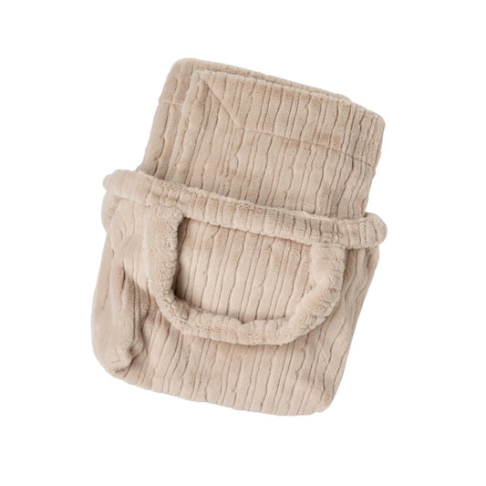 Barefoot Dreams Dream Channel Faux Fur Blanket & Bag Set