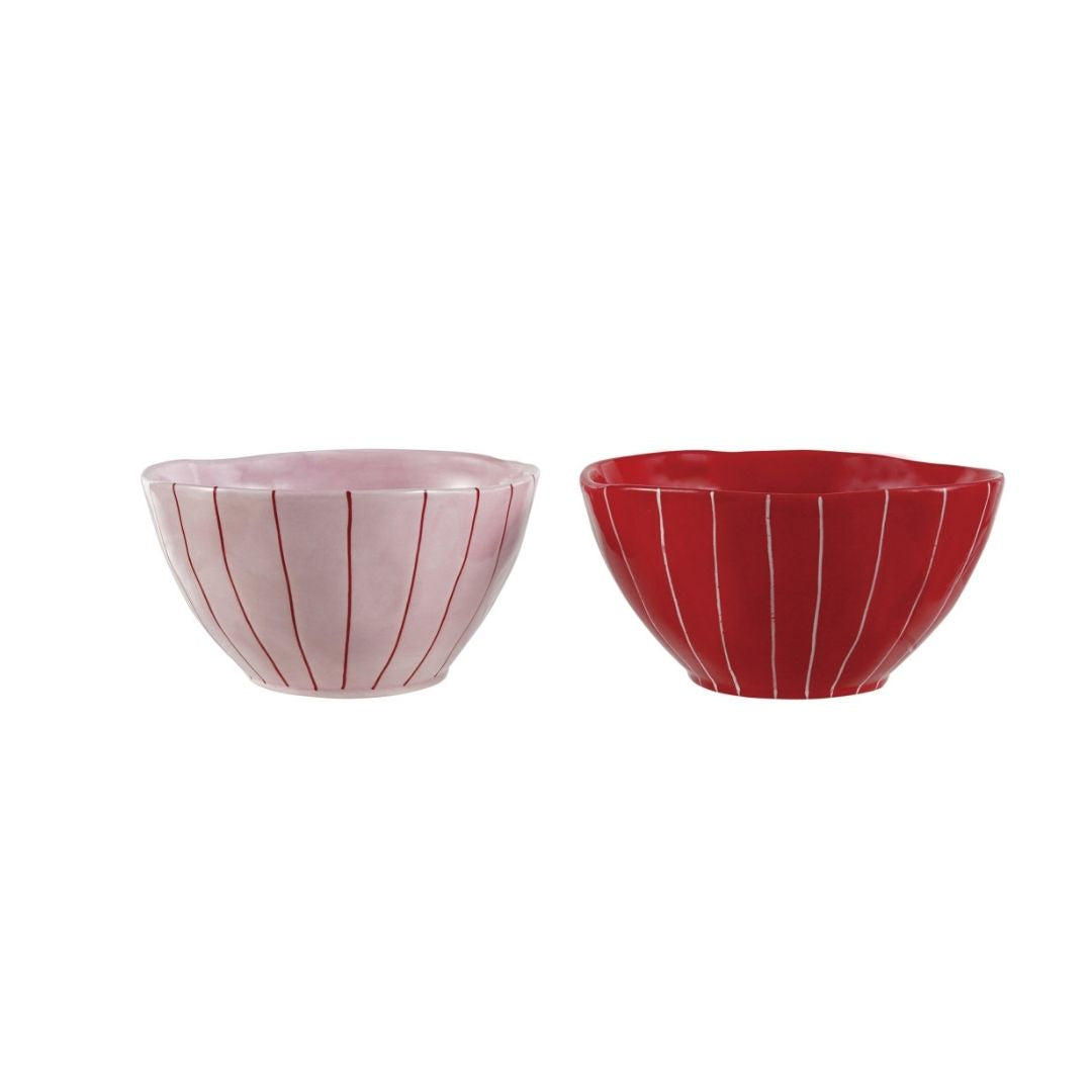 Holiday Striped Bowl
