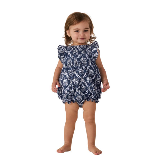 Children's Twill Ruffled Romper