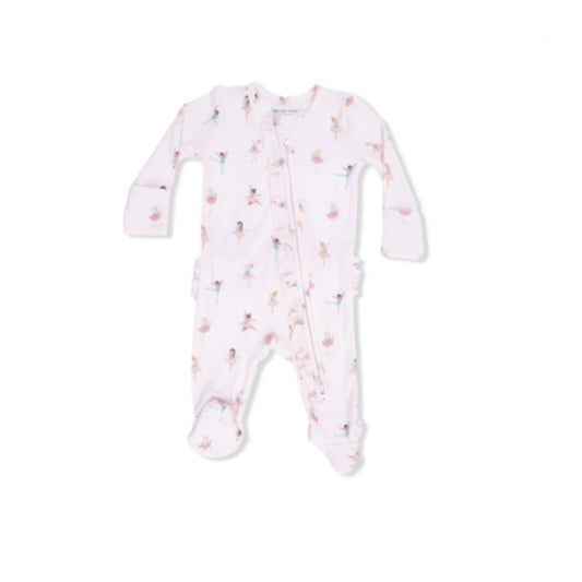 Angel Dear 2-Way Ruffle Front Zipper Footie