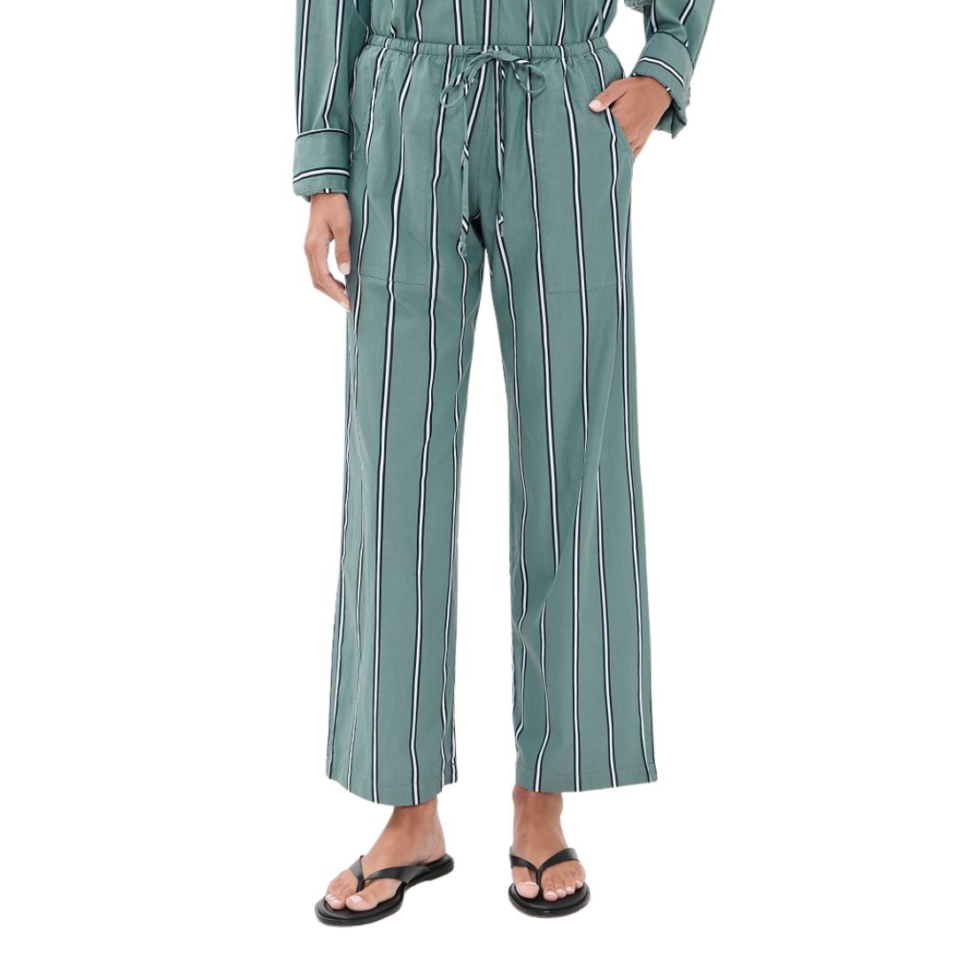 Donni Sage Pop Stripe Drawstring Pant