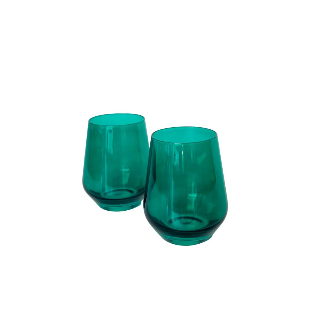 Estelle Colored Wine Stemless Set of 2