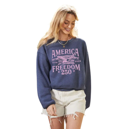 America Freedom Cropped Sweatshirt