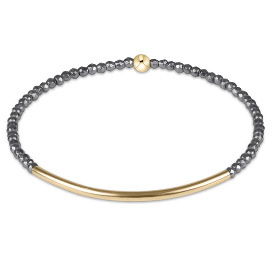 E Newton Bliss Bar Gold 2MM Bracelet