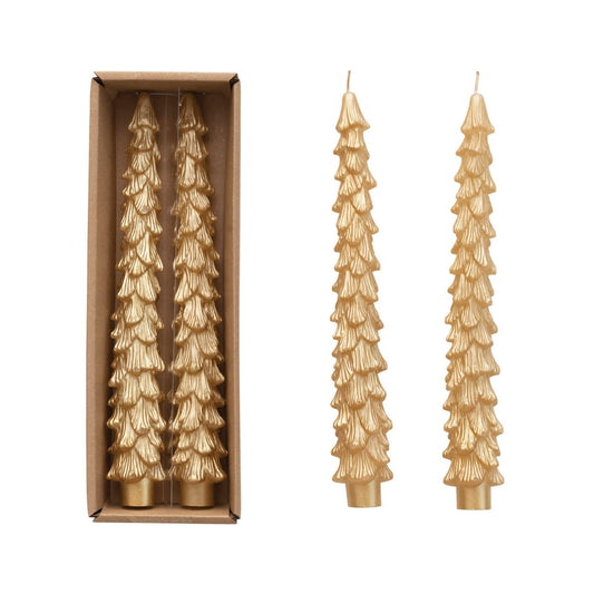 Unscented Tree Shaped Taper Candles (2)