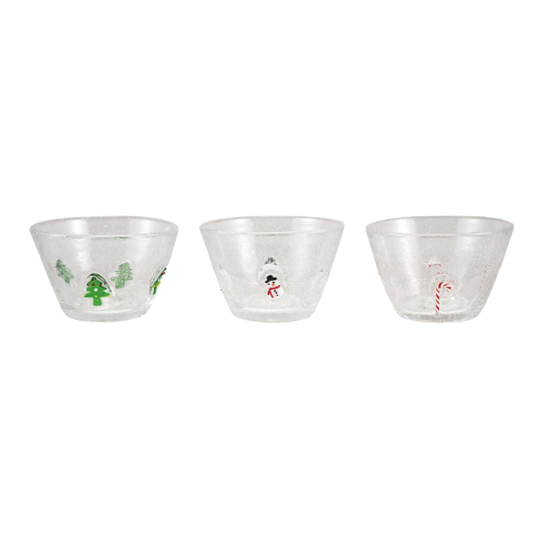 Glass Bowl w/ Holiday Icons