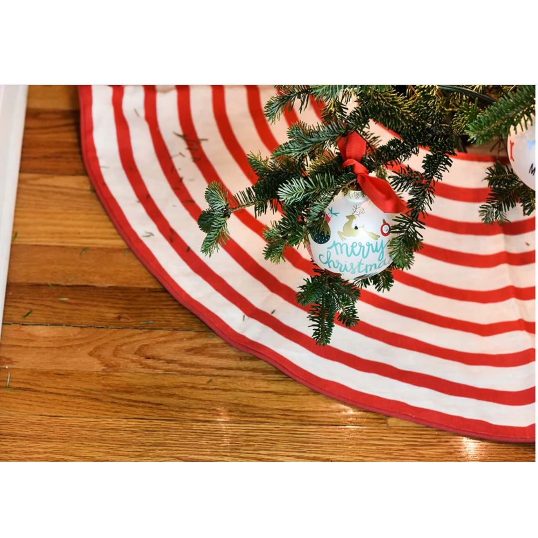 Coton Colors Red Stripe Tree Skirt