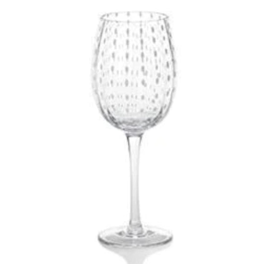 White Dots Wine Glass