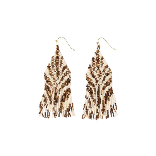 Ink & Alloy Delilah Zebra Print Earrings