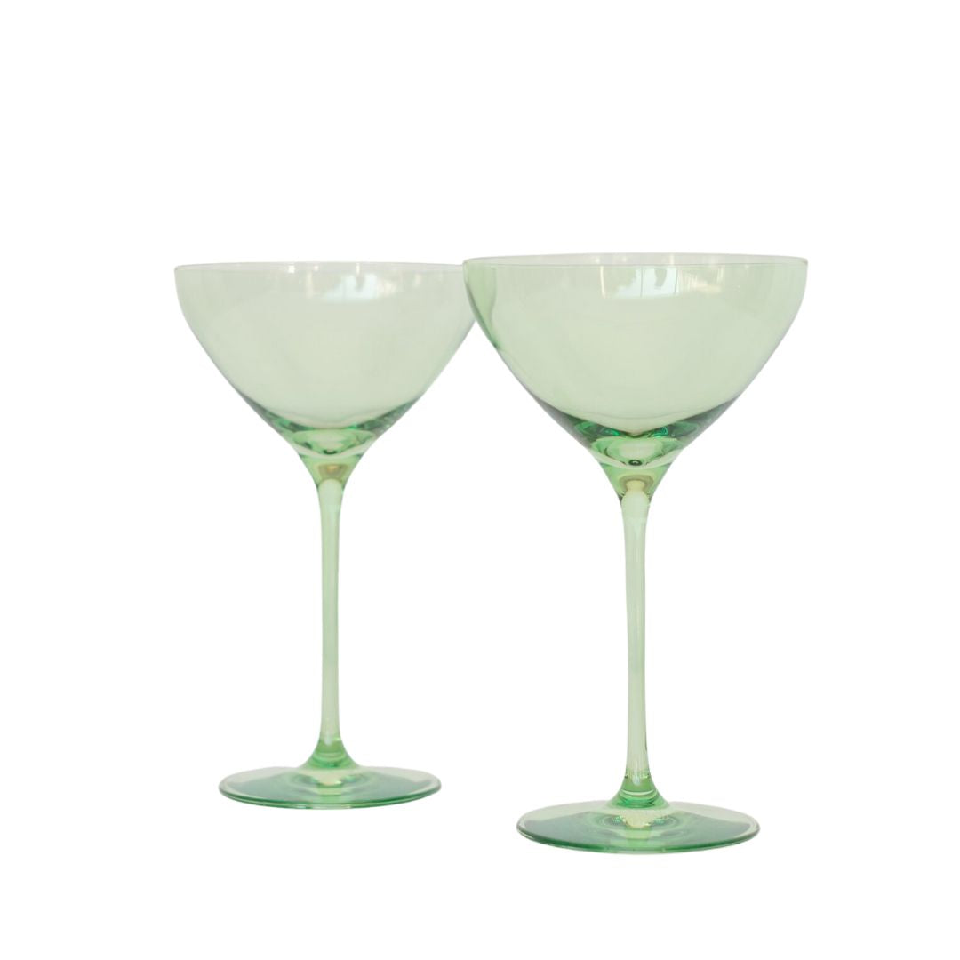 Estelle Colored Glass Martini Glass Set of 2