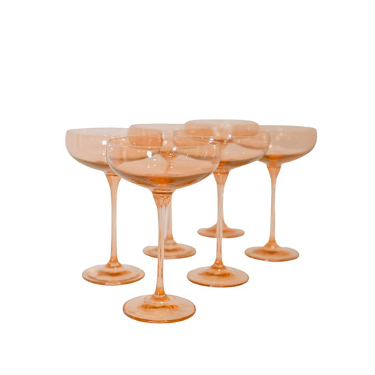 Estelle Colored Champagne Coupe Set of 6