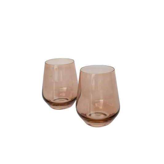 Estelle Colored Wine Stemless Set of 2