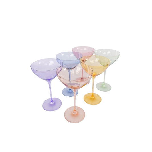 Estelle Colored Martini Glass Set of 6
