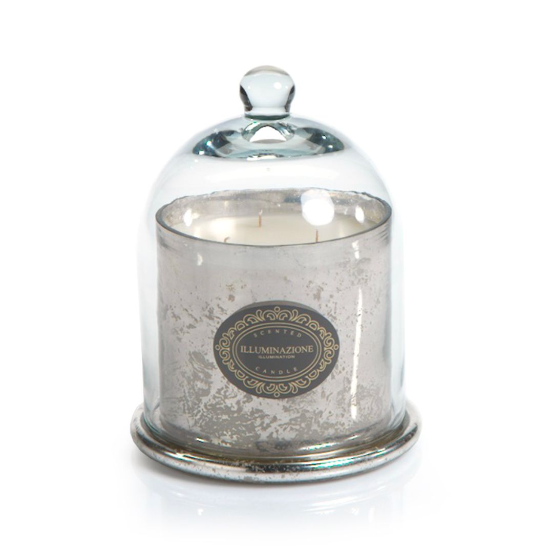Antique Silver French Red Currant Candle with Cloche