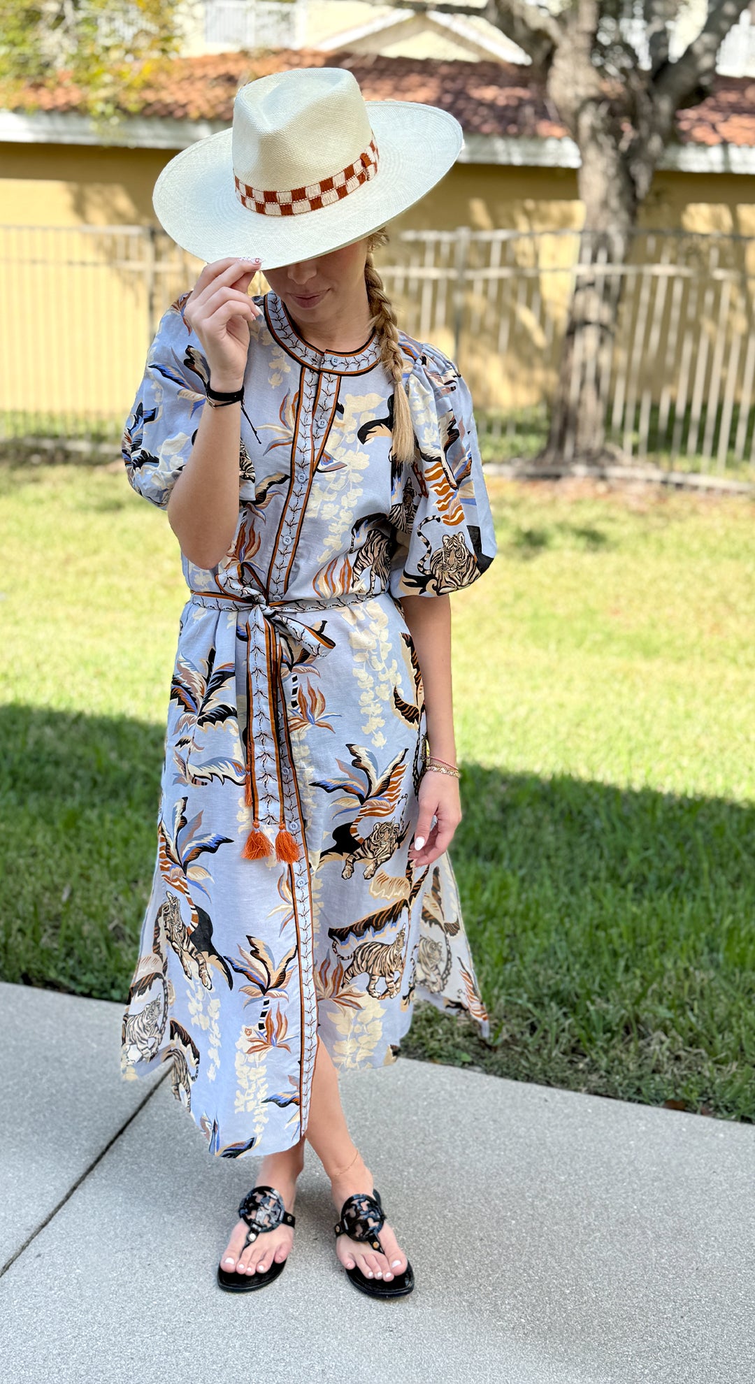 Las Sureñas Bali Tiger Light Blue Apparel