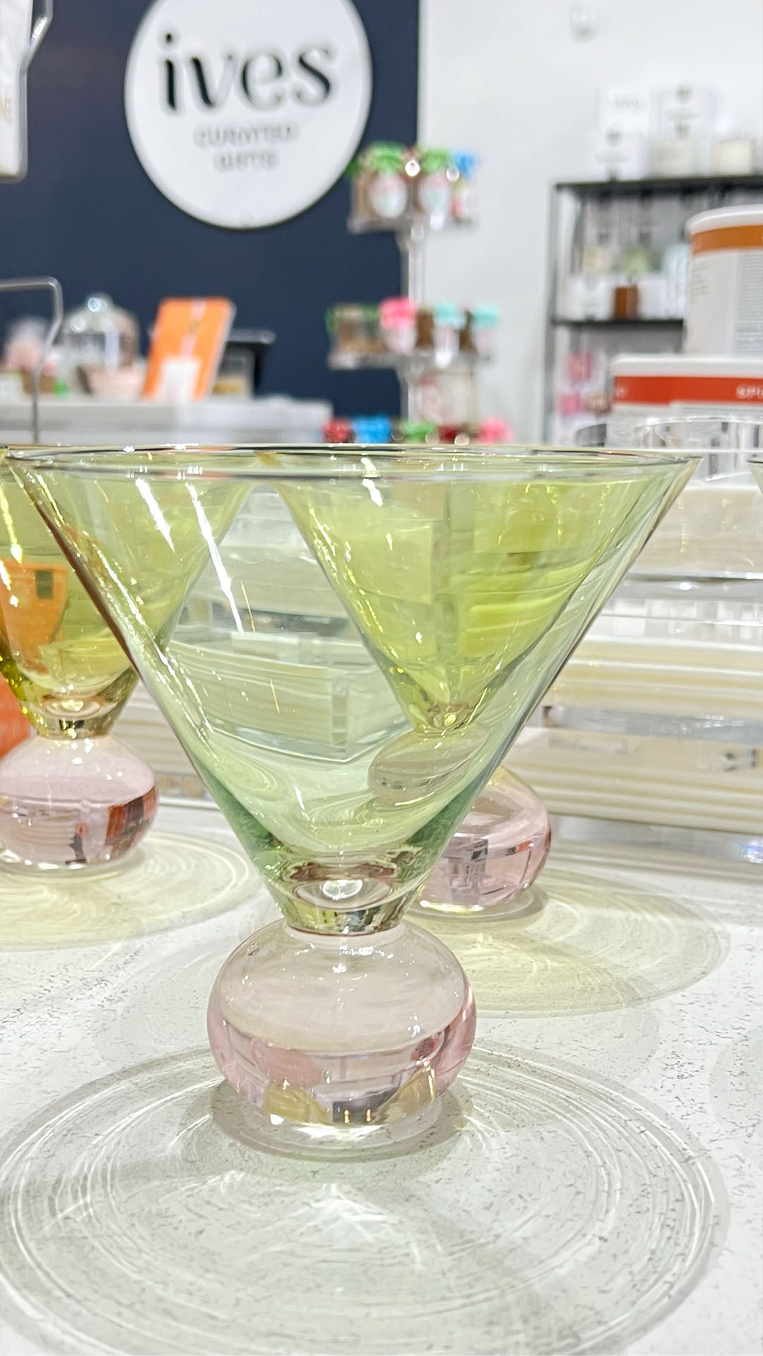 12oz Martini Glass w/Ball Stem