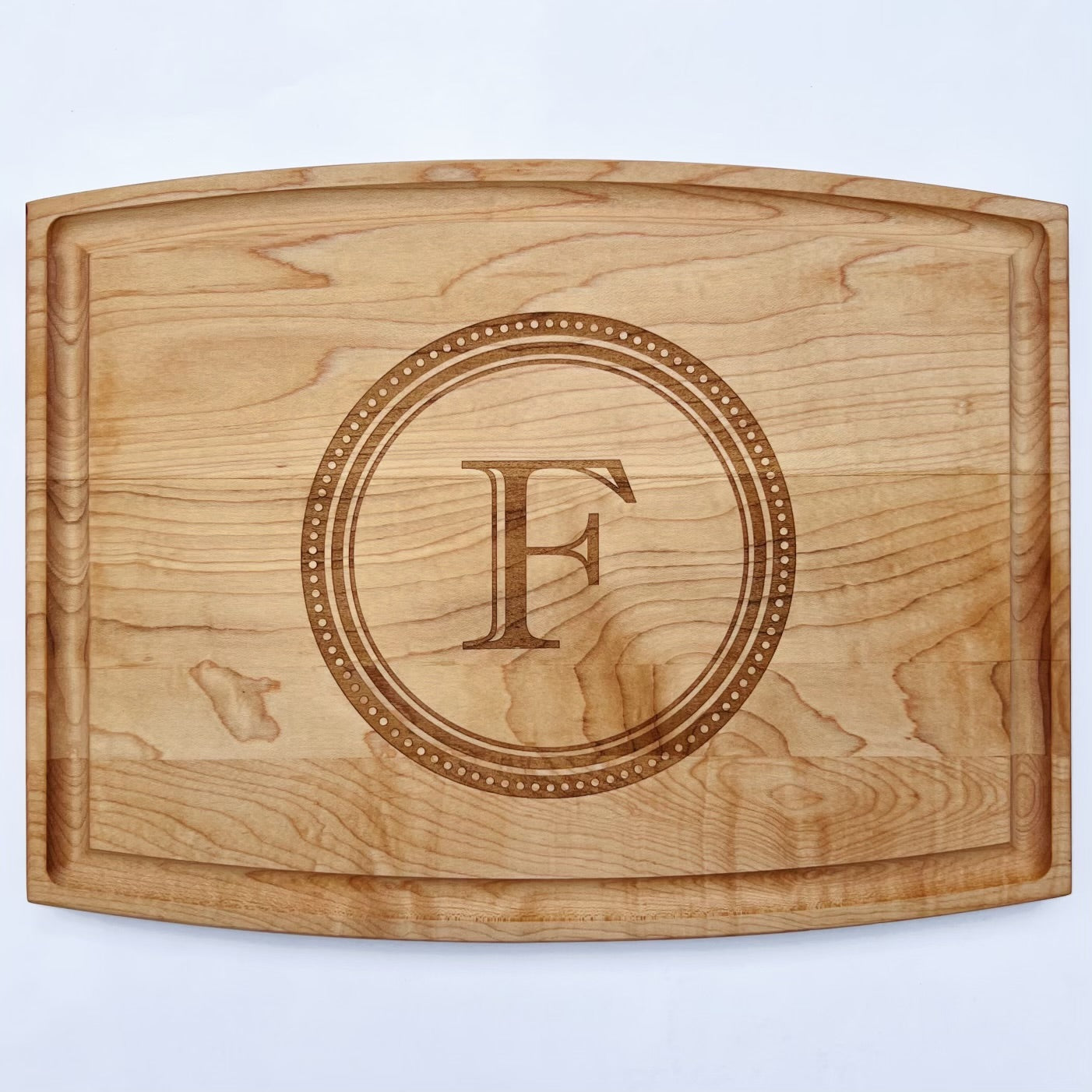 Maple Leaf 12” Round Initial Arched Rectangle