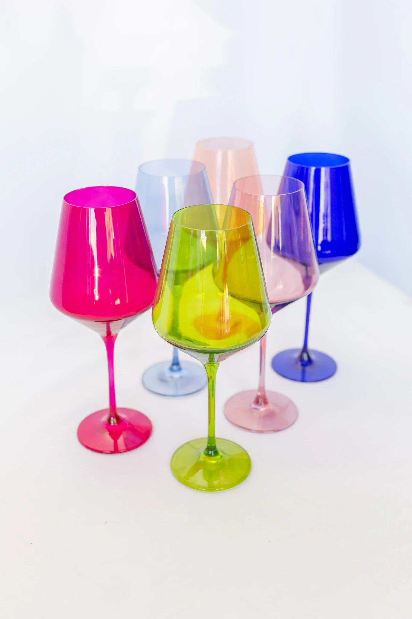 Estelle Colored Wine Stemware Set of 6