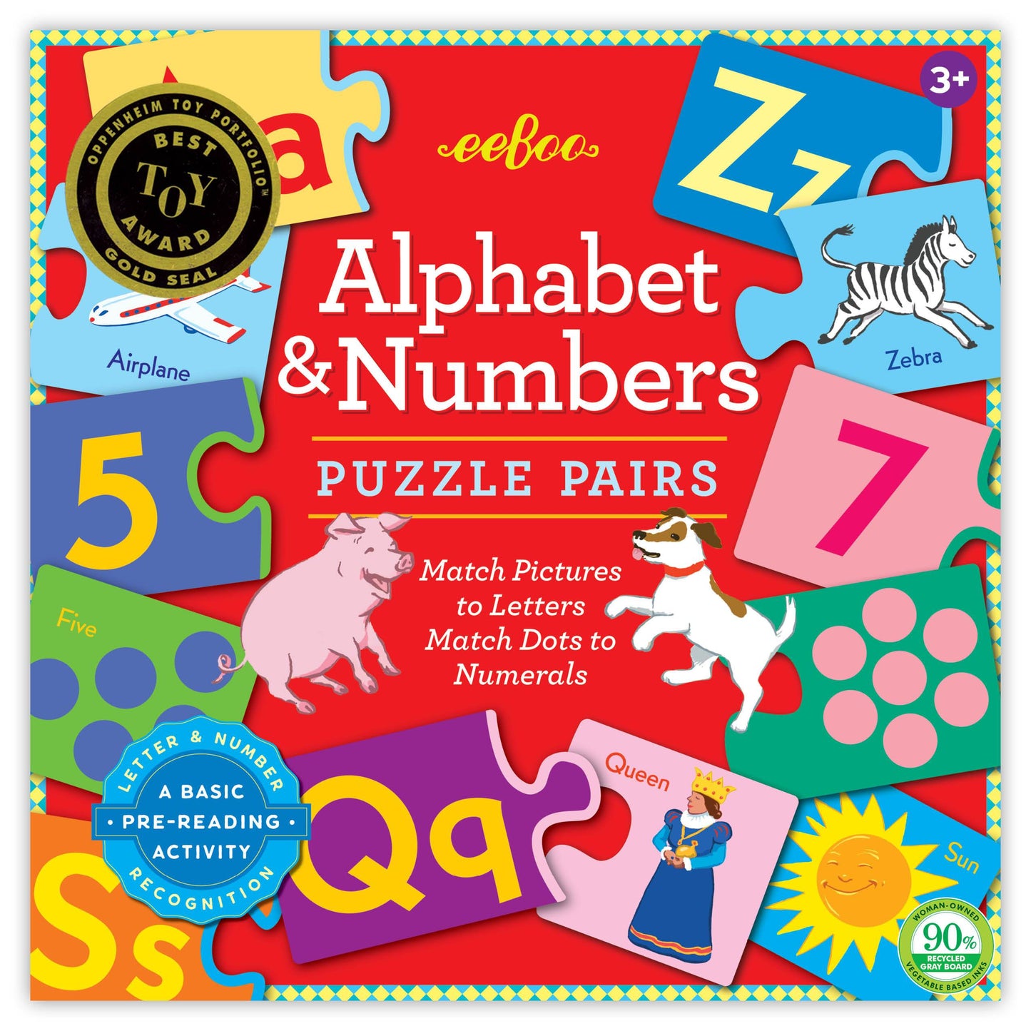 Eeboo Alphabet & Numbers Puzzle