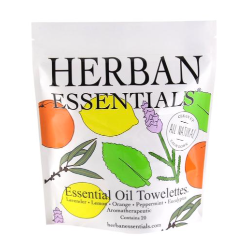 Herban Essentials Hand Wipes 20 Count